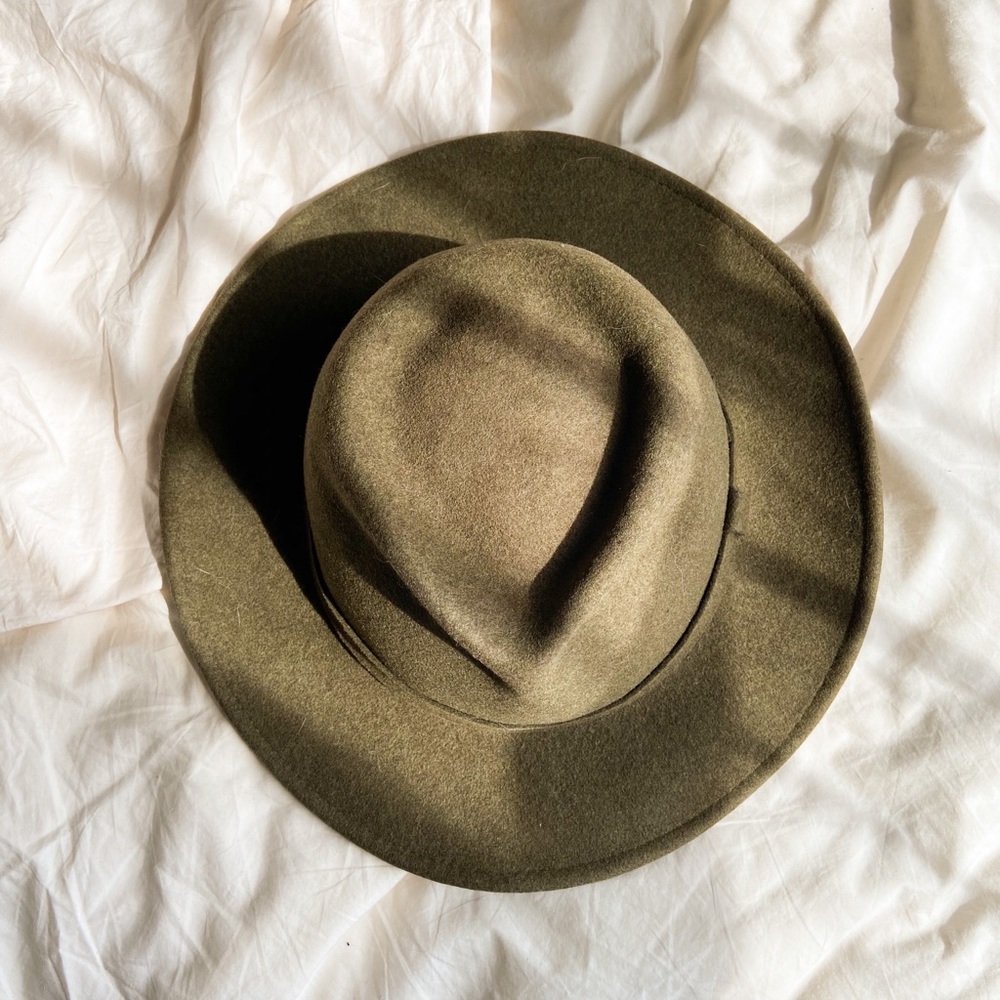 Vintage Green Wool Hat